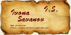 Ivona Savanov vizit kartica